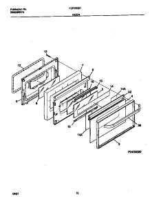06 - Door parts for Frigidaire Range FGF350BFWA from AppliancePartsPros.com