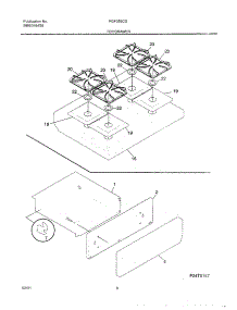 09 - Top / Drawer parts for Frigidaire Range FGF355CGBG from AppliancePartsPros.com