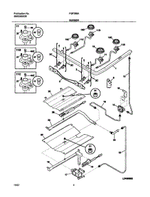 05 - Burner parts for Frigidaire Range FGF366AUA from AppliancePartsPros.com