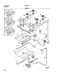 05 - Burner parts for Frigidaire Range FGF366ASA from AppliancePartsPros.com