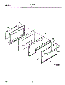 06 - Door parts for Frigidaire Range FGF352SBDB from AppliancePartsPros.com