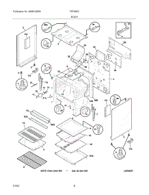 07 - Body parts for Frigidaire Range FGF366CQD from AppliancePartsPros.com