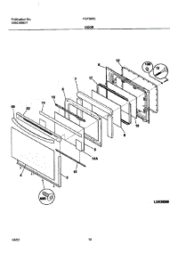 11 - Door parts for Frigidaire Range FGF366CQB from AppliancePartsPros.com