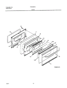 11 - Door parts for Frigidaire Range FGF355CGBF from AppliancePartsPros.com