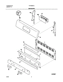 03 - Backguard parts for Frigidaire Range FGF366BCA from AppliancePartsPros.com