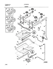 05 - Burner parts for Frigidaire Range FGF366BCA from AppliancePartsPros.com
