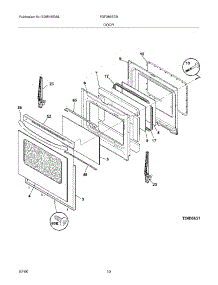 11 - Door parts for Frigidaire Range FGF366ECB from AppliancePartsPros.com