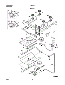 05 - Burner parts for Frigidaire Range FGF365ASA from AppliancePartsPros.com