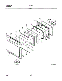 11 - Door parts for Frigidaire Range FGF365ASA from AppliancePartsPros.com