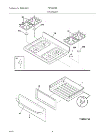 09 - Top / Drawer parts for Frigidaire Range FGF368GMG from AppliancePartsPros.com