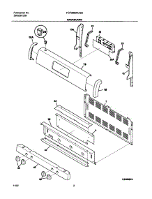 03 - Backguard parts for Frigidaire Range FGF368MXASA from AppliancePartsPros.com