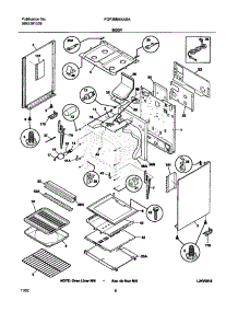 07 - Body parts for Frigidaire Range FGF368MXASA from AppliancePartsPros.com