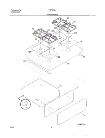 09 - Top / Drawer parts for Frigidaire Range FGF368CJSA from AppliancePartsPros.com
