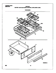 05 - Top / Drawer parts for Frigidaire Range FGF374CCBJ from AppliancePartsPros.com