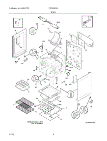 07 - Body parts for Frigidaire Range FGF368GMH from AppliancePartsPros.com