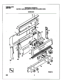 02 - Backguard parts for Frigidaire Range FGF376CESG from AppliancePartsPros.com