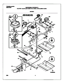 03 - Burner parts for Frigidaire Range FGF376CESG from AppliancePartsPros.com