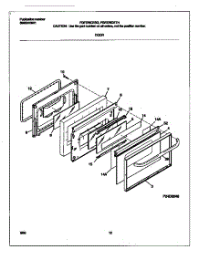 06 - Door parts for Frigidaire Range FGF376CESG from AppliancePartsPros.com
