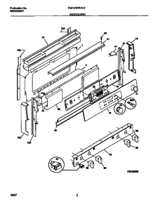 02 - Backguard parts for Frigidaire Range FGF378WCCG from AppliancePartsPros.com