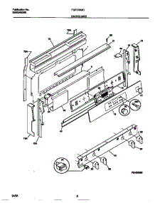 02 - Backguard parts for Frigidaire Range FGF378WCCA from AppliancePartsPros.com