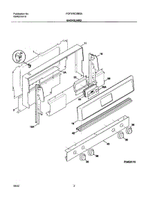 03 - Backguard parts for Frigidaire Range FGF376CXBSA from AppliancePartsPros.com