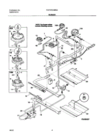 05 - Burner parts for Frigidaire Range FGF376CXBSA from AppliancePartsPros.com