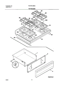 09 - Top / Drawer parts for Frigidaire Range FGF376CXBSA from AppliancePartsPros.com