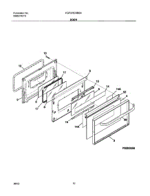 11 - Door parts for Frigidaire Range FGF376CXBSA from AppliancePartsPros.com