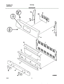 03 - Backguard parts for Frigidaire Range FGF378ACC from AppliancePartsPros.com