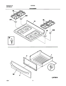 09 - Top / Drawer parts for Frigidaire Range FGF378ACC from AppliancePartsPros.com