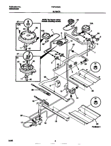 03 - Burner parts for Frigidaire Range FGF378WCCA from AppliancePartsPros.com