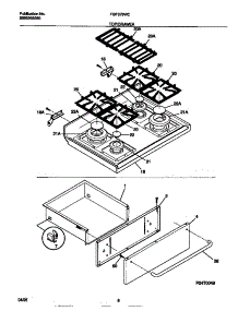 05 - Top / Drawer parts for Frigidaire Range FGF378WCCA from AppliancePartsPros.com