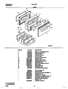 06 - Door parts for Frigidaire Range FGF378WCCA from AppliancePartsPros.com