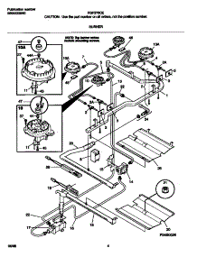 03 - Burner parts for Frigidaire Range FGF376CETP from AppliancePartsPros.com