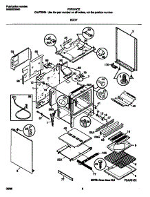 04 - Body parts for Frigidaire Range FGF376CETP from AppliancePartsPros.com