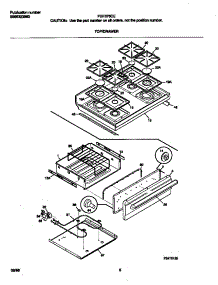 05 - Top / Drawer parts for Frigidaire Range FGF376CETP from AppliancePartsPros.com