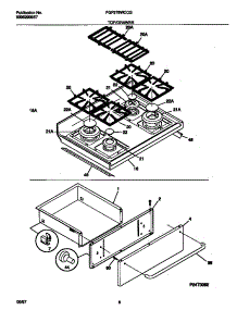 05 - Top / Drawer parts for Frigidaire Range FGF378WCCG from AppliancePartsPros.com