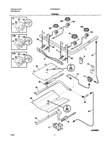 05 - Burner parts for Frigidaire Range FGFB66ASC from AppliancePartsPros.com