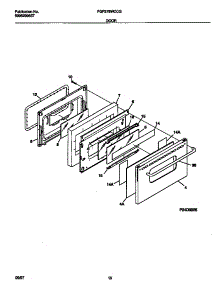 06 - Door parts for Frigidaire Range FGF378WCCG from AppliancePartsPros.com