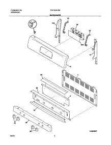 03 - Backguard parts for Frigidaire Range FGFB68CBA from AppliancePartsPros.com