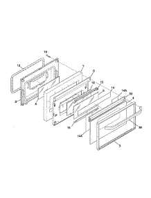 Door parts for Frigidaire Range FGFB64CJSC from AppliancePartsPros.com