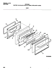 06 - Door parts for Frigidaire Range FGF376CESL from AppliancePartsPros.com