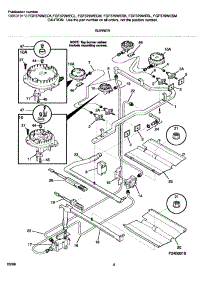 05 - Burner parts for Frigidaire Range FGF379WECM from AppliancePartsPros.com