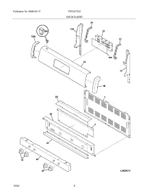 03 - Backguard parts for Frigidaire Range FGFL67DCA from AppliancePartsPros.com