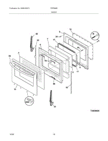11 - Door parts for Frigidaire Range FGFB66ECB from AppliancePartsPros.com