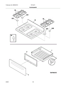 09 - Top / Drawer parts for Frigidaire Range FGFL67HBE from AppliancePartsPros.com