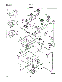 05 - Burner parts for Frigidaire Range FGFL77AQD from AppliancePartsPros.com