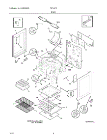 07 - Body parts for Frigidaire Range FGFL67DSK from AppliancePartsPros.com