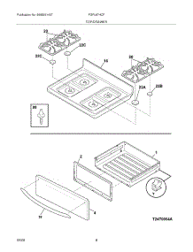 09 - Top / Drawer parts for Frigidaire Range FGFL67HCF from AppliancePartsPros.com