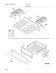 09 - Top / Drawer parts for Frigidaire Range FGFL79ECB from AppliancePartsPros.com